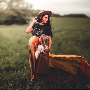 Gold custom made velvet skirt for photos (maternity or non) 55” long. Worn 1x